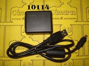 CARGADOR ORIGINAL CASIO AD-C53U + Cable USB 10114