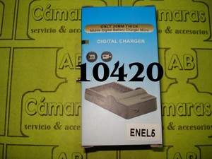 CARGADOR GENÉRICO NIKON EN-EL5 CON USB/V8 10420