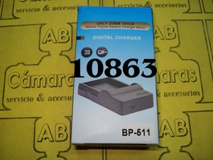 CARGADOR GENÉRICO CANON BP-511 USB/V8 10863